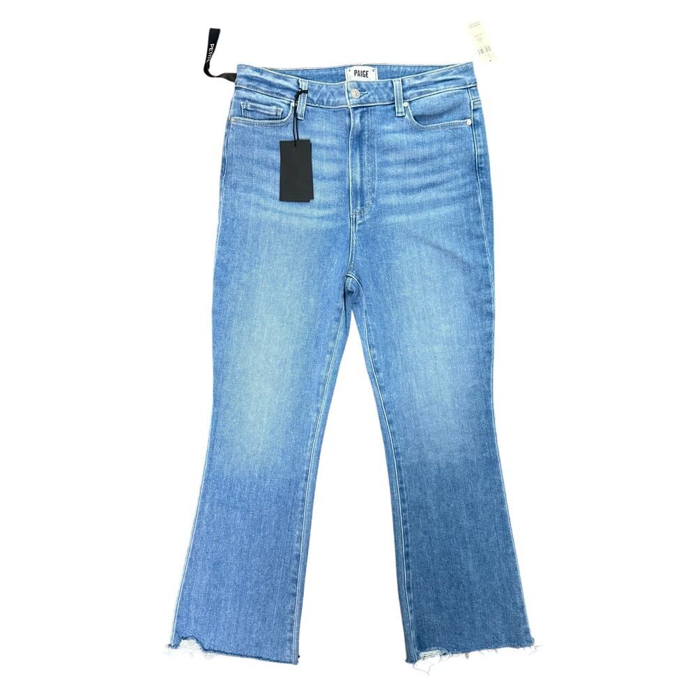 Paige NEW Claudine Ankle Flare Darling Jeans Casual Boho Minimalist Sz 31 Petite - Picture 2 of 9